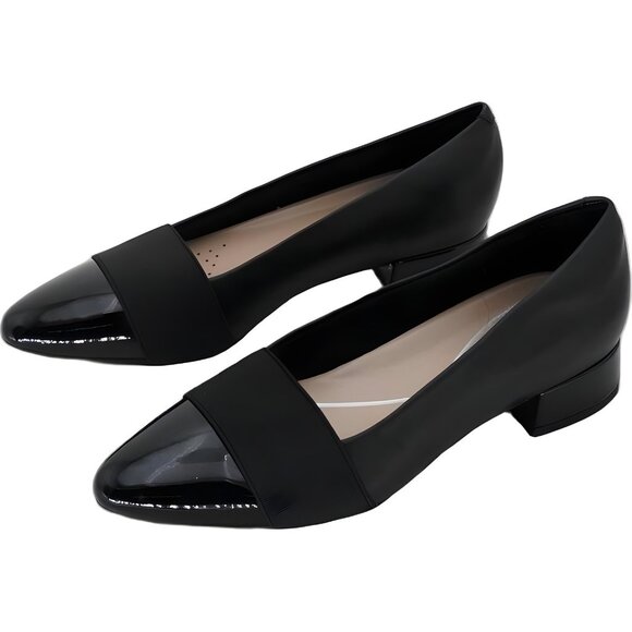 Easy Spirit Casta eFlex Black Low Heel Pumps Comfortable Work Shoes 6M - Picture 2 of 6